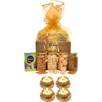 Nutri Miracle Dry Fruits & Chocolates Gift Hamper In Jute Bag  Rakhi Return Gift For Sister