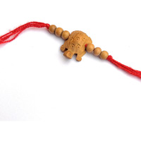 Rdk Unisex-Child Original Sandalwood Turtle Rakhi | Chandan Rakhi For Kid, Brother | Animal Face Rakhi For Baby Brother | New Born Baby Rakhi