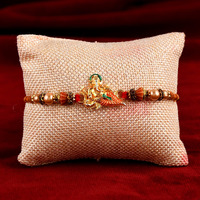 Great Art Rakhi For Brother, Set Of 1 Designer Rakhi With Roli Chawal Pack And Greeting Card | Pack Of Rakhi, Greeting Card And Roli Chawal Pack.R110