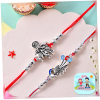 Craftvatika Rakhi Gift For Brother, Rakhi Set Of 2, Rakhi With Gift For Brother, Rakhis For Rakshabandhan, Krishna Peacock Magnet For Home Decor