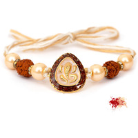 To The Nines Men's Elegant Golden Rakhi For Beloved Brother