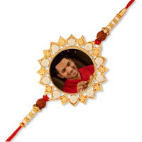 Thewhoop Personalized/Customised Designer Metal Rakhi Photo Or Print Name For Brothers - Raksha Bandhan Gift For Men(Pack Of1) (Photorakhi-Oval-Shape) (Model-B)