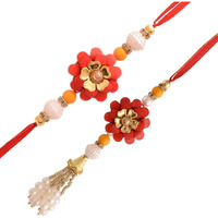 Great Art Floral Designer Rakhi For Bhaiya Bhabhi Rakshabandhan Bracelet Rakhi Set,Home Dcor And Wooden Cutout-2024-6