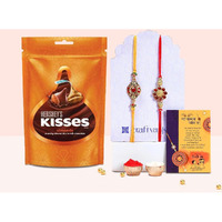 Craftvatika Rakhi Chocolate Gift For Brother Boy Men, Rakhi For Bhaiya With Chocolate Gift Combo, Rakshabandhan Handmade Rakhi Gift Set For Bhaiya Men