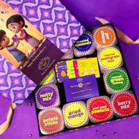 Healthy Treat Super Snacker Sibling Rakhi Gift Hamper | Roasted Dry-Fruits, Healthy Snacks, A Pair Of Rakhii, Roli Chawal, Stickers | Rakhi's Gifts For Brother And Sister | The Ultimate Assorted Raksha Bandhan Gift Hamper