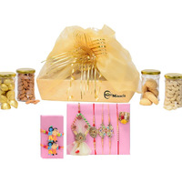 Nutri Miracle Dry Fruits Rakhi Gift Hamper For Brother Bhabhi Kids | Raksha Bandhan Combo Box For Family | Roli, Chaval