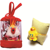 Skylofts 15Pcs Assorted Chocolates Plush Pouch With Sharpner Eraser Rakhi For Kids Rakhi Gift