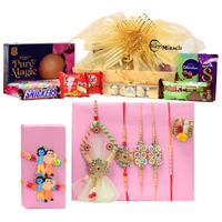 Nutri Miracle Rakhi Chocolates Gift Hamper For Brother | Rakhi Love 7 Rakhis, Tilak Kit