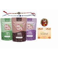 The Berry People Dry Fruit Rakhi Gift Combo - Healthy Kishmish Paan & Kala Khatta, Nutties Chocodip, 50G Each