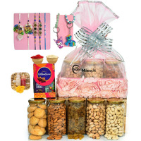 Nutri Miracle Rakhi For Small Brother With Gift | Nuts And Chocolates Gift Pack | Rakhi For Siblings | Raksha Bandhan Gift | Gift For Girls