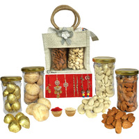 Nutri Miracle Rakhi For Kids With Gift | Rakhi Celebration | Carry Bag Gift Hamper For Bhai Bahan | Dry Fruits Gift Set | Raksha Bandhan Gifts | Festive Gift