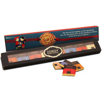 Zoroy Luxury Chocolate Chocolate Gift Box, Chocolate Box For Rakhi, Rakhi Set, Premium Chocolate Box, Rakhi Gift For Brother & Sister, Ideal For Rakshabandhan Celebrations, 112 Gram