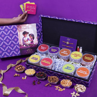Healthy Treat Munch N Crunch Rakhi Gift Hamper With Rakhi | Roasted Healthy Snacks Gift Pack | A Pair Of Rakhii, Roli Chawal, Stickers | Rakhi's Gift For Brother And Sister | The Ultimate Assorted Raksha Bandhan Gift Hamper