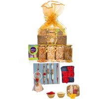 Nutri Miracle Bhaiya Bhabhi Rakhi Gift Hamper | Rakhi For Brother With Dry Fruits And Chocolates | Rakhi For Siblings | Raksha Bandhan Gift Hamper