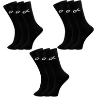 Xjarvis Texas Mens Formal Crew Socks For Office, Business, School, Uniform & Work Use | Cotton Rich, Odour-Free, Breathable Calf-Length Socks For Men |Pack Of 9 (Black)