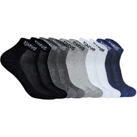Xjarvis Ankle Length Socks For Men & Women - Moisture-Wicking, Odor-Free, Breathable Cotton, Cushioned Half Terry Combo - Ideal For Sports, Gym & Formal Wear - Pack Of 5 Pairs, Multicolor, Free Size