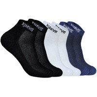 Xjarvis Ankle Length Socks For Men & Women - Moisture-Wicking, Odor-Free, Breathable Cotton, Cushioned Half Terry Combo - Ideal For Sports, Gym & Formal Wear - Multicolor, Free Size