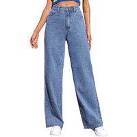 Toplot Jeans For Women || Women High Rise || Wide Leg Pants || Bell Bottom Jeans (Straight-Jeans-5204-Light Blue-32)