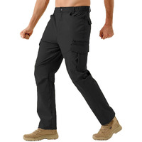 Toplot Men's Functional Straight-Fit Cargo Pants (Men-Zip-Cargo-5216-Black-34)