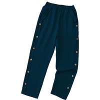 Toplot Women Casual Slanted Pocket Elastic Waist Tapered Pants (Button-Pant-5192-Turquoise-28)