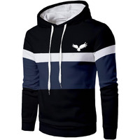 Toplot Men's Woolen Blend Hoodie With Hooded Neck (Pata-Hoodie-5145-Navy-S) Blue