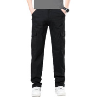 Toplot Men's Cotton Cargo Pants || Cargo For Men || Straight-Leg Cargo For Men || Men Cargo Pant (Men-Cargo-5212-Black-38)
