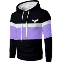 Toplot Men's Woolen Blend Hoodie With Hooded Neck (Pata-Hoodie-5145-Purple-L)
