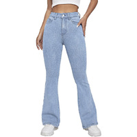 Toplot High Waist Flare Leg Jeans (Jeans-5155-Sky-30)