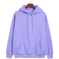 Toplot Women's Wool Blend Solid Hoodie With Hooded Neck & Full Sleeve (Hoodie-5047-Purple-L)