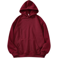 Toplot Women's Wool Blend Solid Hoodie With Hooded Neck & Full Sleeve (Hoodie-5047-Maroon-S)