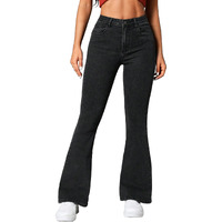 Toplot Jeans For Women || Bootcut Jeans || Regular Pant Baggy High Waist (Jeans-5155-Grey-28)