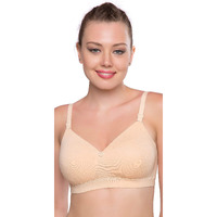 Trylo Women's Synthetic Non-Wired Bra (Bestie_Skin_36D)