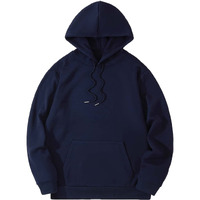 Toplot Men's Causal Solid Woolen Blend Hoodie With Hooded Neck (Mens-Hoodie-5047-Navy Blue-M)