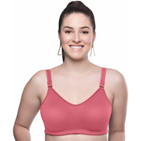 Trylo Riza Superfit Women's Non Wired Non Padded Dual Layered Premium Fabric Bra Available In C To G Cups,Sizes 32 To 42 & Available In 8 Color Rose Gold