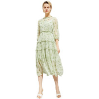 Toplot Dress For Women With Floral Print (Dress-5133-Pista-M) Green