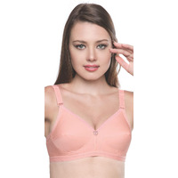 Trylo Women's Cotton T-Shirt Bra Women's Non-Wired Bra (Sarita_Peach_34C)