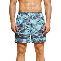 Toplot Regular Fit Printed Boxer Shorts For Men (Shorts-5131-Mountain-M) Turquoise