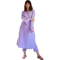Gosriki Women's Rayon Blend Straight Solid Kurta With Pant (Janpad Purple-Gs_S_Purple_Small)