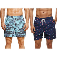 Toplot Regular Fit Printed Boxer Shorts For Men Pack Of 2 (Combo-5131-Mou-Nvy-M)