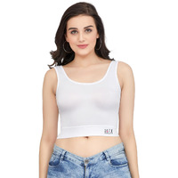 Trylo Tank Crop Top - White - 2Xl