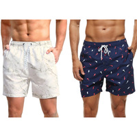 Toplot Regular Fit Printed Boxer Shorts For Men Pack Of 2 (Combo-5131-Nvy-Wht-M)