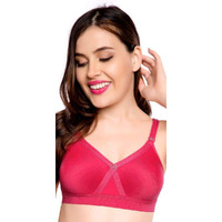 Trylo Women's Non-Wired Bra (Alpa_Rasberry_44D)