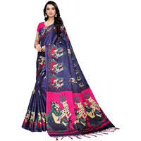 Gosriki Women's Silk Saree (Deer-Maharani-Blue