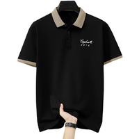 Toplot Men Regular Fit Polo || T Shirt For Men (Matte-Polo-5243-Black-M)