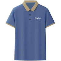 Toplot Men Regular Fit Polo || T Shirt For Men (Matte-Polo-5243-Blue-Xl)