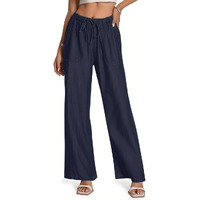 Toplot Women's Wide-Leg Drawstring Jeans Pants (Wide-Leg-Jeans-5251-Dark-30)