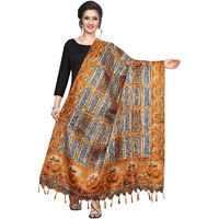 Gosriki Women's Cotton Dupatta (Anni D4 Mustard_Mustard_Free Size)