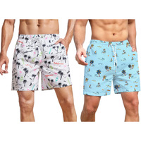 Toplot Regular Fit Printed Boxer Shorts For Men Pack Of 2 (Combo-5130-Sky-Txt-S)