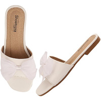 Shoetopia Girls Girls-Flat-270 White Flat Sandal - 6 Uk (Girls-Flat-270-White)