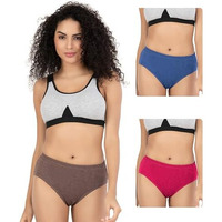 Trylo Riza Pretty Milange Panty-Assorted-Xl